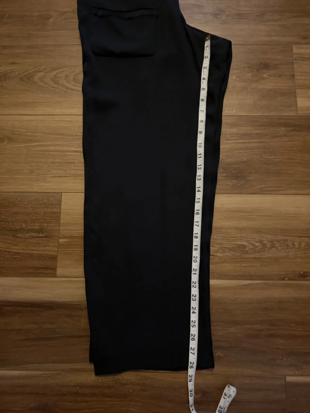 Black Chanel fringe viscose pants. FR42